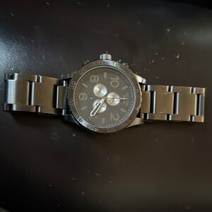 Sleek Black Metal Watch